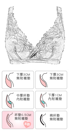 宮廷風蕾絲脅邊加高無鋼圈內衣 美豔激爆 B.C罩杯(無內褲) - 香草甜心 薔薇紅